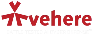 Vehere logo featuring the Battle-Tested AI Cyber Defense tagline, representing the company's AI-powered cybersecurity and network defense solutions.